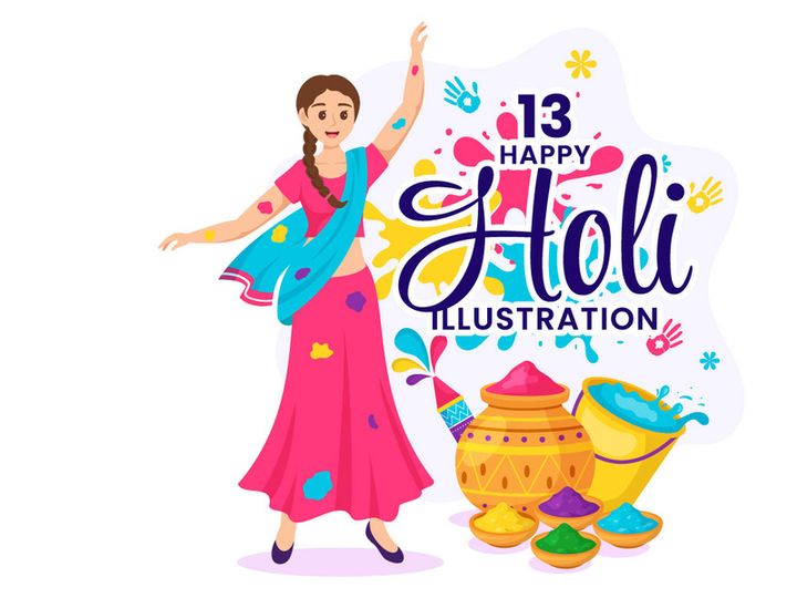 13 Happy Holi Festival Illustration