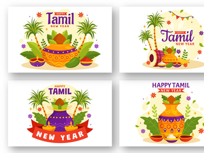 12 Happy Tamil New Year Illustration