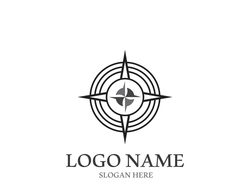 Compass logo template vector icon illustration design