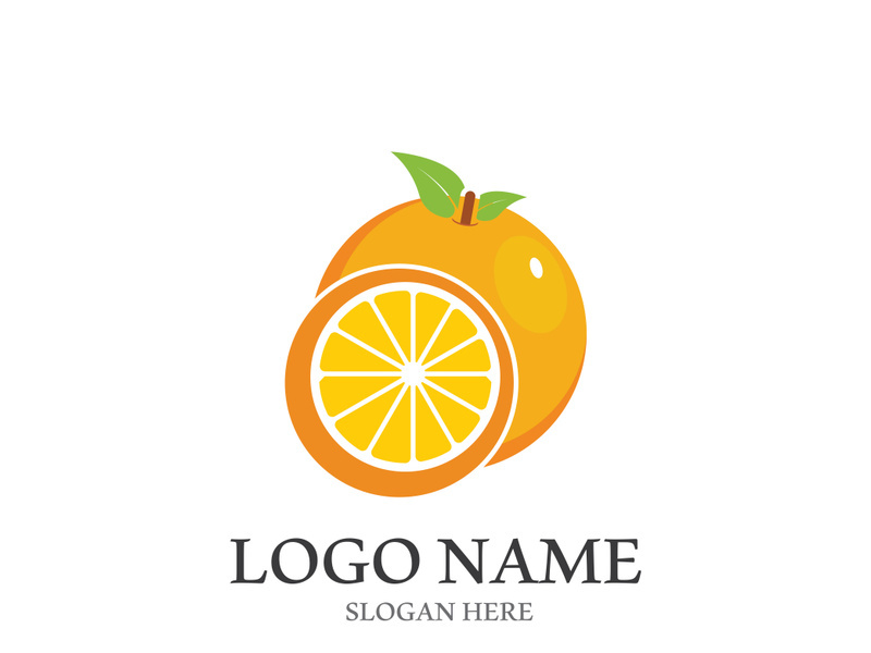 Orange logo design vector icon illustration design