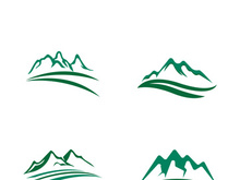 Mountain icon logo template vector illustration design