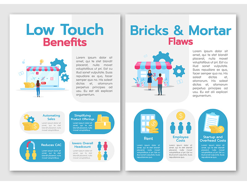 Low touch benefits brochure template