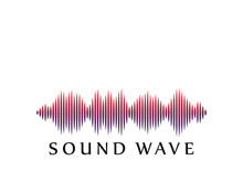 Sound waves vector illustration design template
