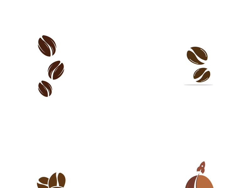 Premium coffee bean logo design.