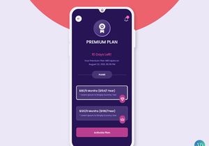 Premium Subscription Plan App UI Kit