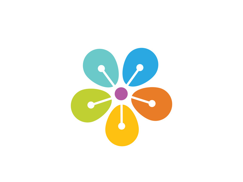 flower vector icon design template