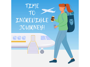 Time to incredible journey social media post mockup preview picture