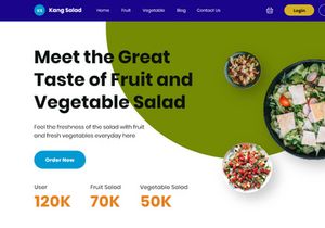 Ensalada - Hero Kang Salad Landing Page