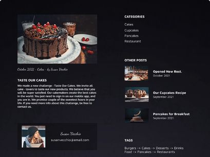 FoodeX - Figma Web Template for Restaurants