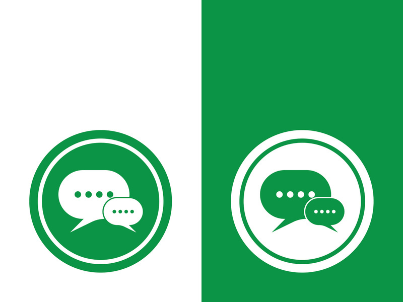 Speech bubble icon logo template vector illustration