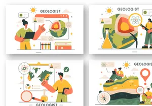 10 Geologist Soil Analysis Illustration