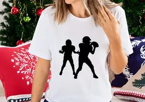 American football players in action silhouette illustration