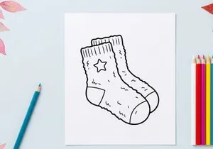 Süßes Cartoon-Weihnachts-Socke mit Sternenmuster für festliche Feiern und Geschenke