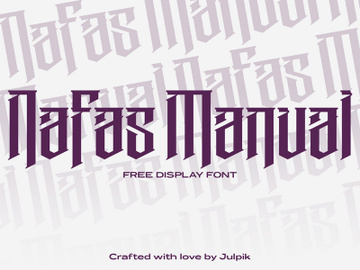Nafas Manual - Free Font preview picture