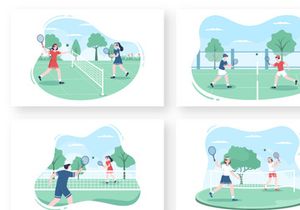 13 Tennis Player Sport Illustration