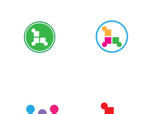 People social community logo design with creative idea