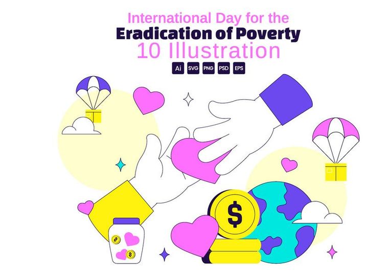 10 Eradication of Poverty Day Illustration