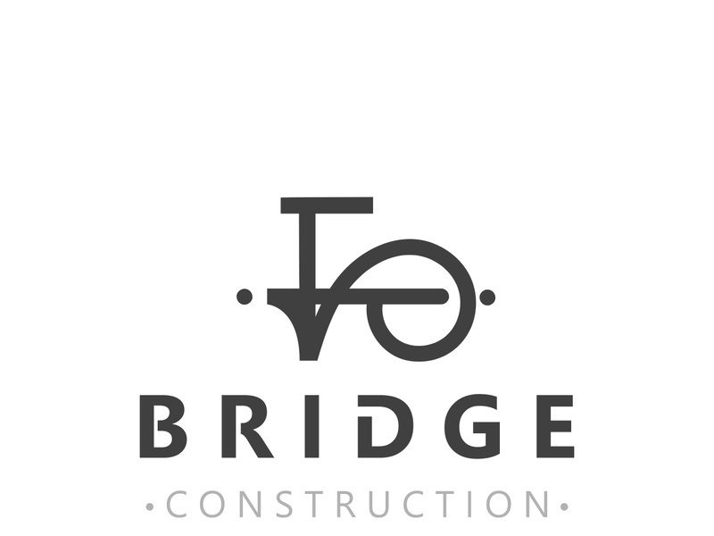 Minimalist Bridge logo suitable for building and construction workers vector design