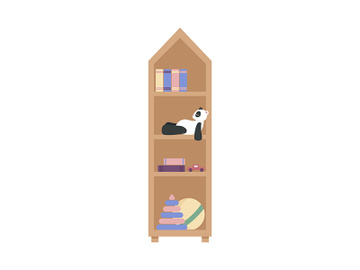 Furniture for toys storage semi flat color vector object preview picture