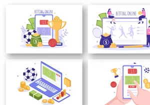 17 Online Betting Sports Game Illustration