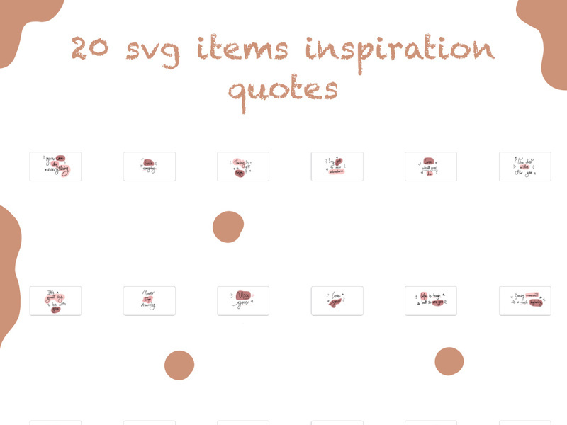 20 svg items inspiration quotes design art