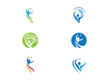 Human character logo sign