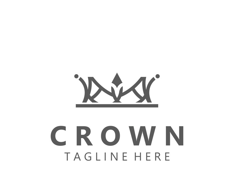 Premium style crown logo vintage abstract symbol. Royal king icon. Modern luxury brand element sign. Vector illustration