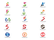 S letter logo vector elements