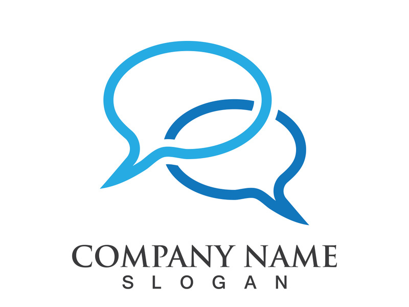 Speech bubble icon logo template vector illustration