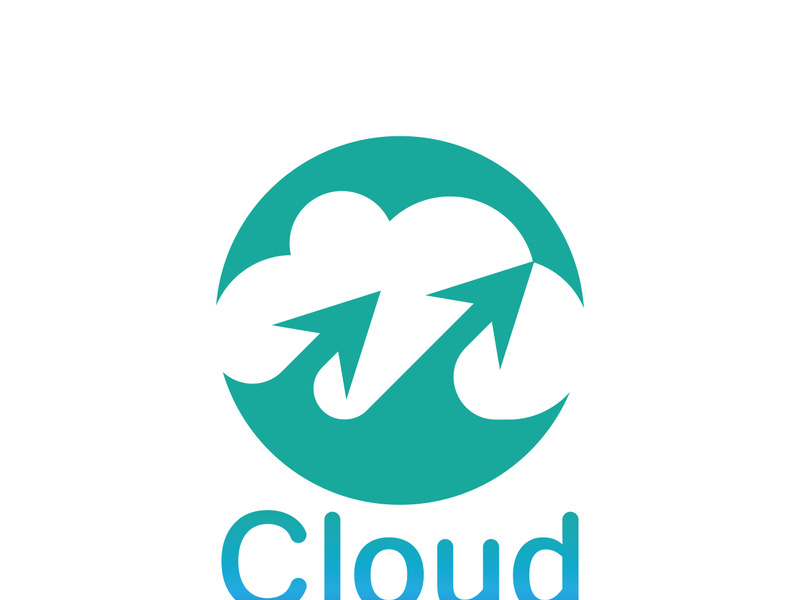 Cloud logo vector icon illustration