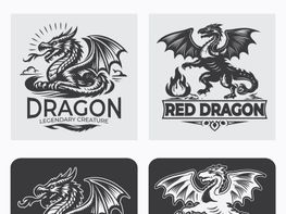 Dragon vintage logo preview picture