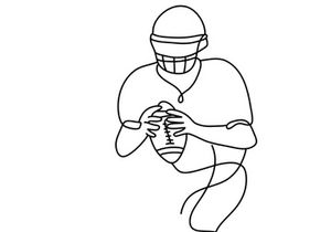 Line art flat illustration Super Bowl