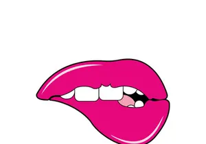Woman's lips icon vector illustration design template