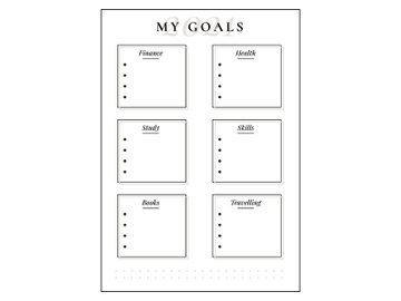 2021 annual goal spread minimalist planner page design preview picture