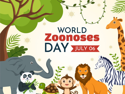 11 World Zoonoses Day Vector Illustration