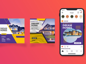 Real Estate Instagram Post Template preview picture