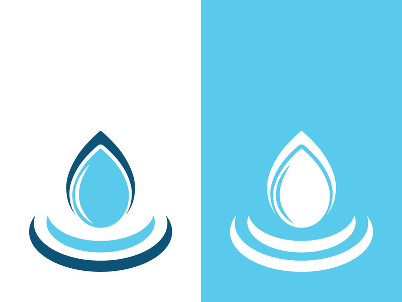 Background water drop logo icon vector illustration