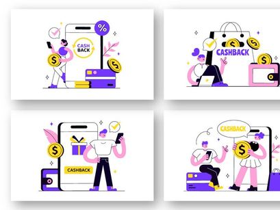 10 Cashback Vector Illustration