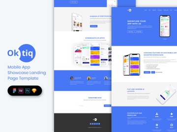 Mobile App Showcase Landing Page Template preview picture