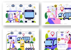 10 Smart Public Transport System Illustration