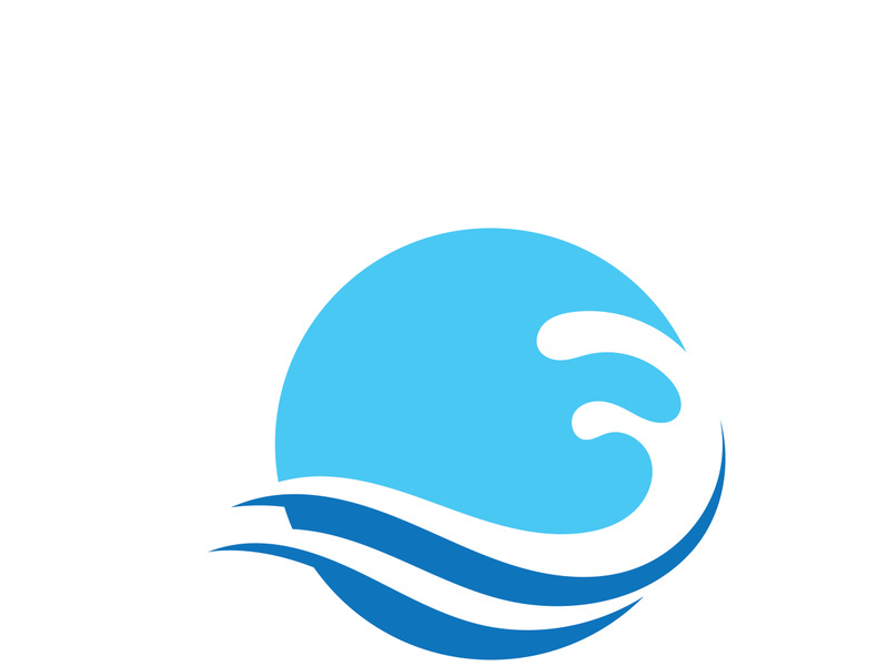Water wave icon vector illustration design logo