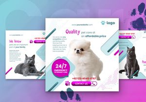 Pet Care Social Media Post template