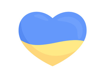 Love Ukraine semi flat color vector element preview picture