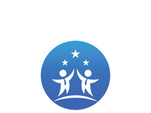 People star logo design to achieve a success or dream.