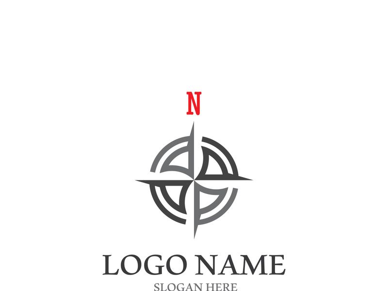 Compass logo template vector icon illustration design