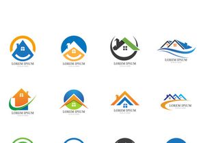 Real Estate home building , Property and Construction Logo design