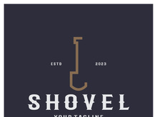 Shovel logo for agriculture, excavation,building, mining foundation. gardening vector set design with leaves