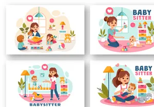 9 Babysitter Services Illustration