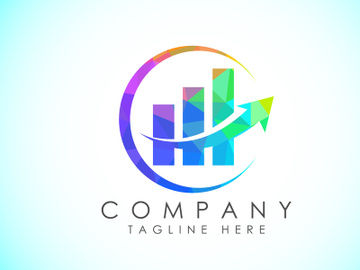 Finance and accounting logo low poly art style design vector template, Business finance logo preview picture