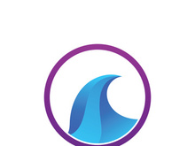 Ocean water wave wave logo design.